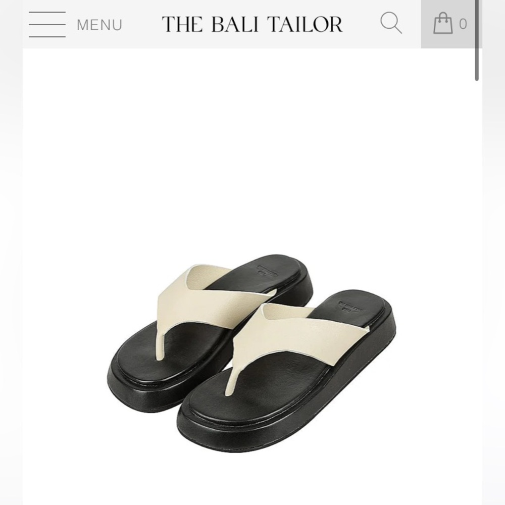 Bali Tailor Leather Ellery Sandals White size 37